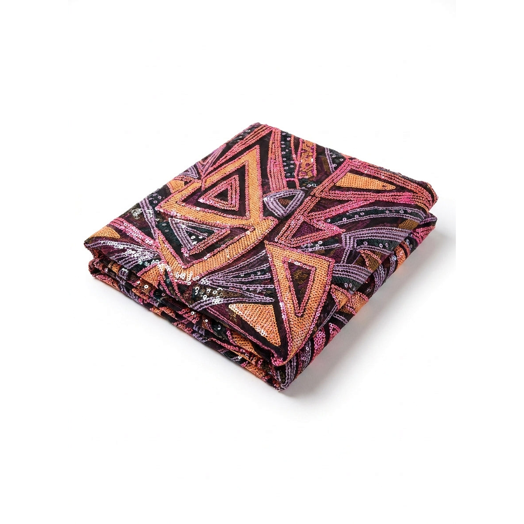 Sunset Geometric Sequin Wax Print