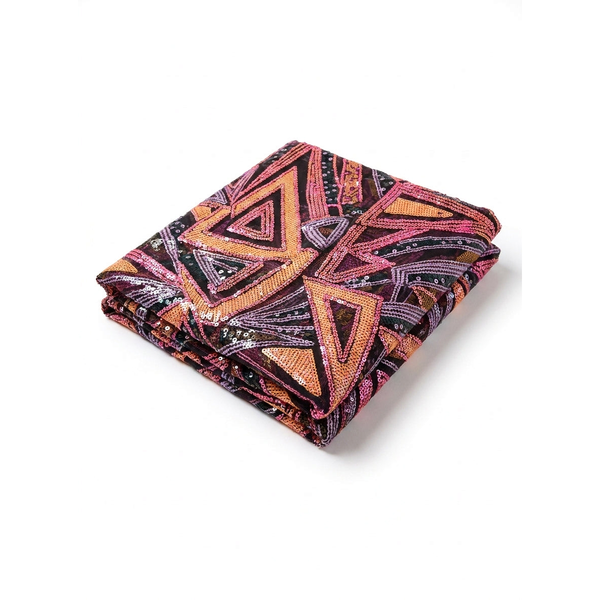 Sunset Geometric Sequin Wax Print